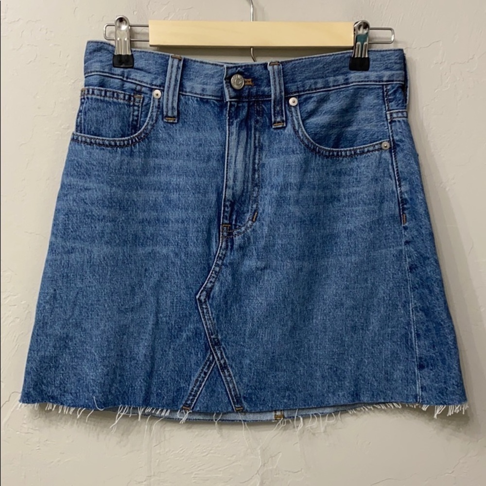 Madewell Blue A-Line Denim Skirt